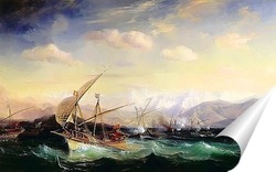   Постер Адмирал Андреа Дора рассеивает испанский флот близ Вара