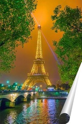   Постер Париж вечерний