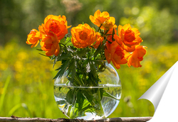  Красивые цветы в стеклянной вазе