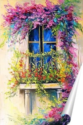   Постер Цветущий балкон