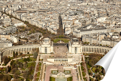   Постер Париж с Эйфелевой башни