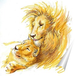   Постер львы