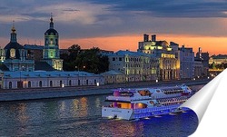   Постер С огнями и песнями по Москва-реке