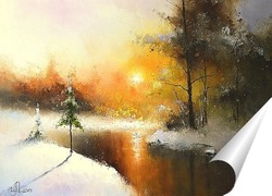   Постер Зимний закат