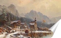  Сцена Зимней деревни