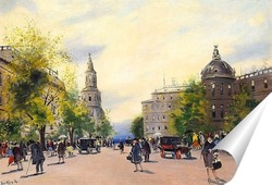  Летняя уличная сцена