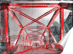   Постер Стальная конструкция моста 