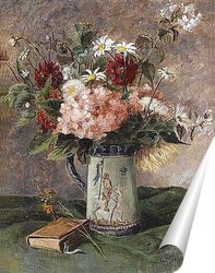   Постер Цветы с книгой