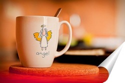   Постер Чашка с ангелом