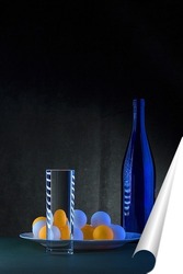   Постер Натюрморт с синей бутылкой