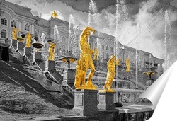   Постер статуи в Петергофе
