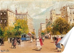  Летняя уличная сцена
