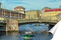   Постер Санкт-Петербург. Мойка и Мало-Конюшенный мост.