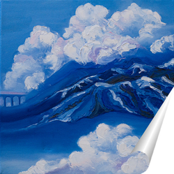   Постер Горы в облаках