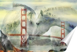   Постер "Золотые ворота" Сан-Франциско