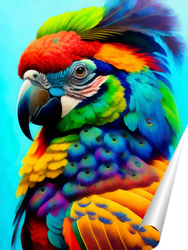   Постер Яркий попугай