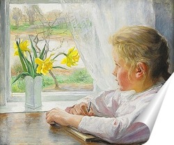   Постер Девочка у окна
