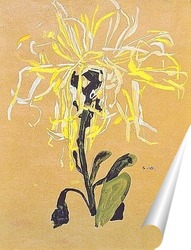   Постер Желтая  хризантема