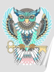   Постер Разноцветная сова