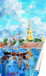   Постер Корабль у Петропавловской крепости