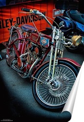   Постер Урбанометрия. Harley-Davidson. Oldstyle.