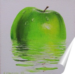   Постер Яблоко в воде