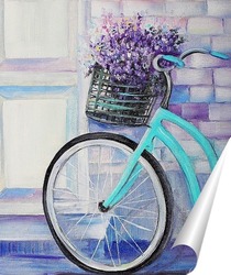   Постер Картина Велосипед в Провансе
