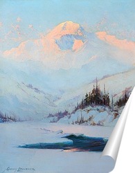   Постер Зимние Сумерки на горе Маккинли