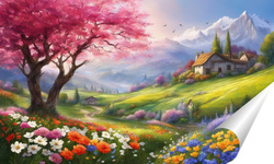   Постер Весна в горах