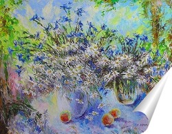   Постер Круглова Ирина "Абрикосы и полевые цветы"