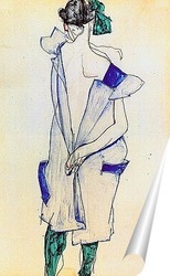   Постер Вид сзади девушки в голубой юбке - 1913