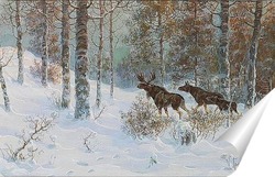  Зимняя сцена охоты