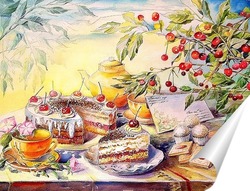  Натюрморт с лимоном и ягодами