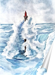   Постер Маяк и море