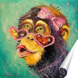   Постер Девочка обезьяна