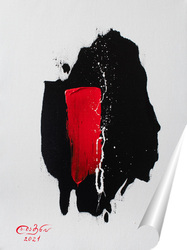   Постер Чёрный, красный и белый