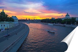   Постер Летний вечер на Москва-реке