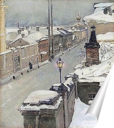   Постер Зимняя Москва.Вид из окна,Средняя Кисловка