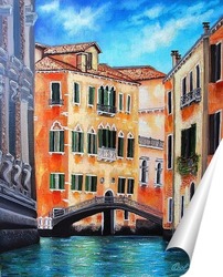   Постер Картина маслом. Венеция. Холст 40х50.