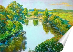   Постер пейзаж с рекой