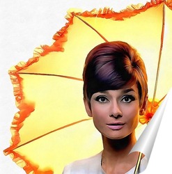   Постер Девушка с зонтиком