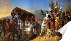   Постер Наполеон отдает честь раненым воинам, 1806