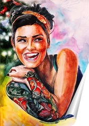   Постер Tattoo girl