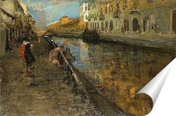   Постер Прогуливаясь вдоль канала. Милан