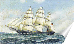  Американская яхта "Летающий флаг" яхт-клуба Нью-Йорка