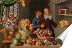  Натюрморт с оловянными тарелками, каменной кружкой и вафлями