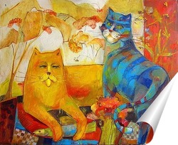   Постер Счастье большого кота