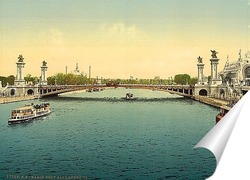  Подвесной мост через Роны, Авиньон, Прованс, Франция.1890-1900 гг