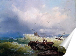   Постер Картина художника 19 века, пейзаж