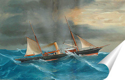   Постер Русская яхта во время шторма